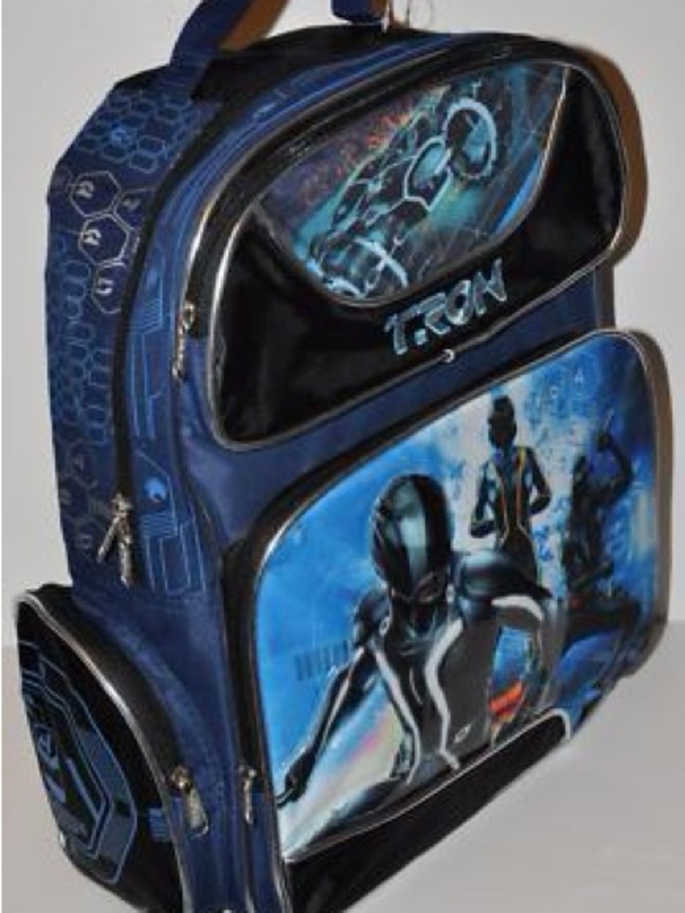 Disney Tron Blue Graphic Men's Backpack with Futuristic Print